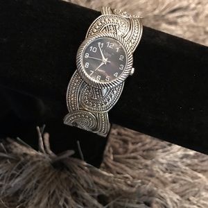 Custom silver watch bracelet